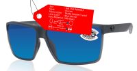 Costa Del Mar Sunglasses Rincon Matte Smoke Crystal Frame Blue 580 Glass Polarized Lens