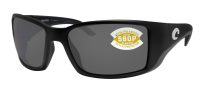 Costa Del Mar Blackfin Matte Black Frame Gray 580P Plastic Polarized Lens - Gray / Plastic 580P - Gray / Plastic 580P